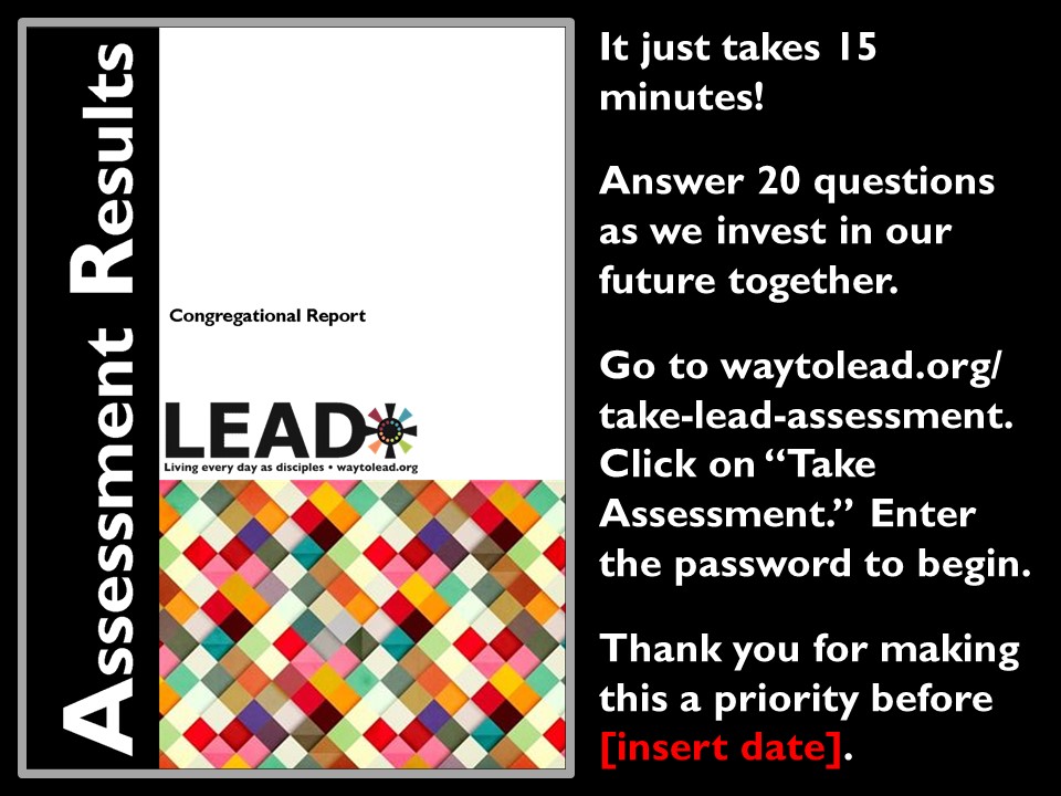 Assessment Synod Journey How To Way To LEAD